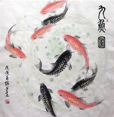 九魚圖寓意|九魚圖:九魚圖是具有吉祥如意寓意的國畫。自古“九”就。